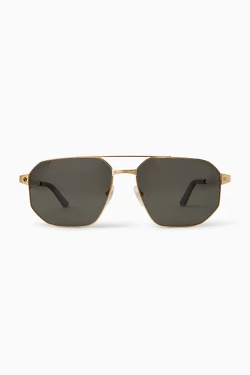 Aviator Sunglasses in Metal