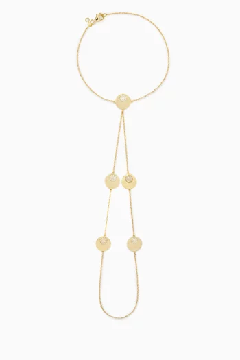 Diamond Hand Chain Bracelet in 18kt Gold
