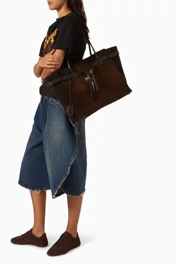 Large Bel Air Tote Bag in Suede