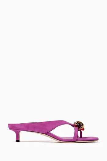Emeri Stone 35 Sandals in Suede