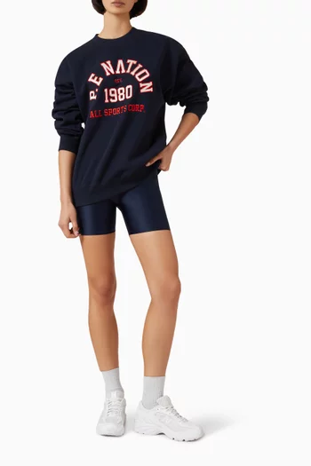 سويت شيرت باكسبين مزيج صوف قطني