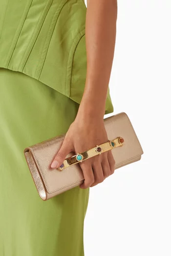 Tubogas Cabochon Clutch in Calf Leather