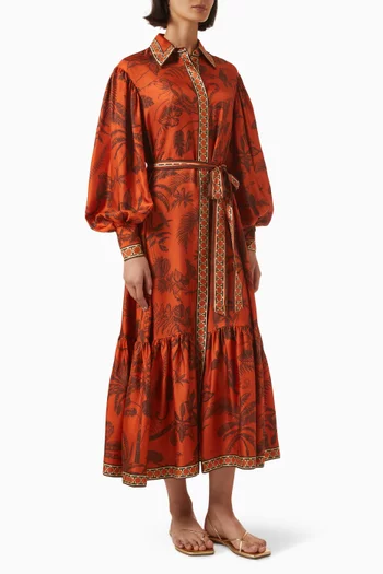 Monkey Dance Shirtdress in Silk