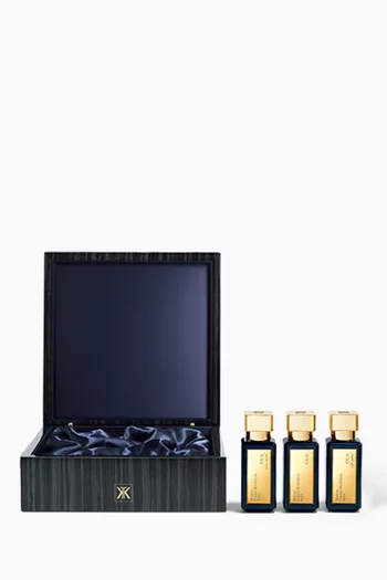 مجموعة عطور مركزة ثلاثية (علبة خشبية)
