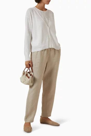 Slouchy Cardigan in Organic Linen-blend