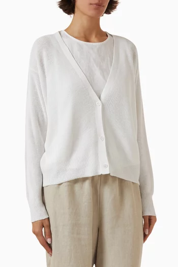 Slouchy Cardigan in Organic Linen-blend