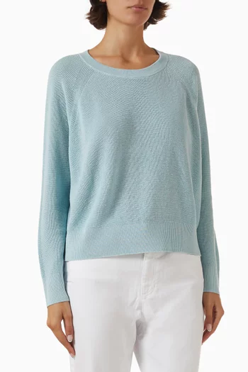 Crewneck Sweater in Organic Linen-blend
