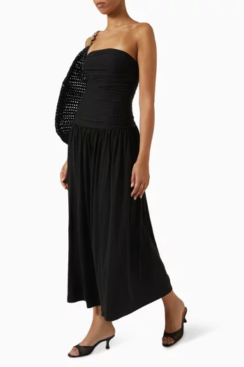 Shari Strapless Bandeau Midi Dress