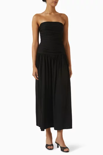 Shari Strapless Bandeau Midi Dress