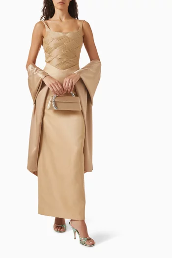 Woven Dress & Shawl Set