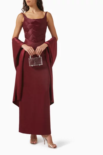 Woven Dress & Shawl Set