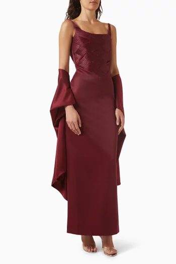 Woven Dress & Shawl Set