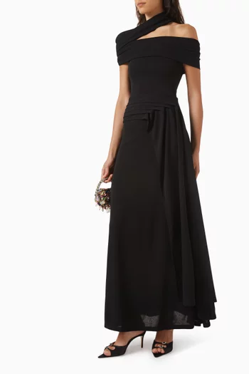 Asymmetric Pleated Dress