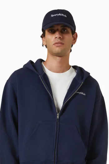Serif Logo Hat in Cotton-twill