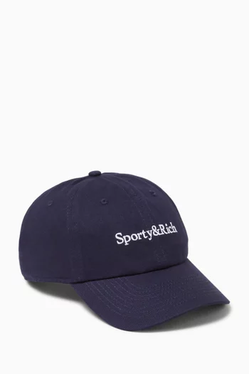 Serif Logo Hat in Cotton-twill