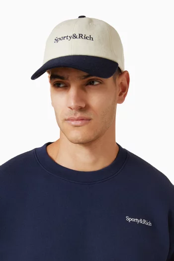 Serif Logo Hat in Wool