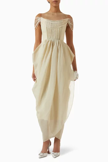 Nyx Drape Dress in Silk