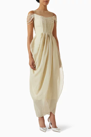 Nyx Drape Dress in Silk