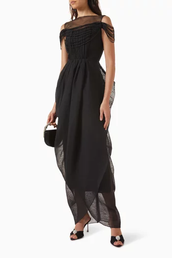 Nyx Drape Dress in Silk