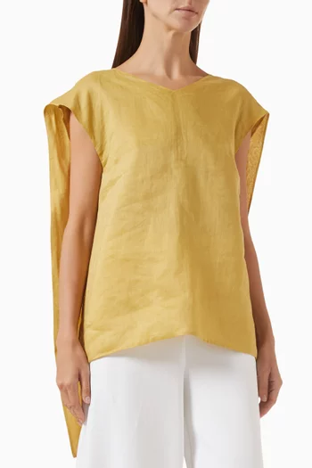Maxi Bow Top in Ramie Canvas