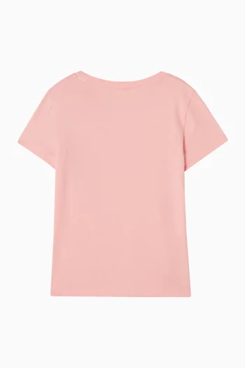 Flower-print T-shirt in Cotton