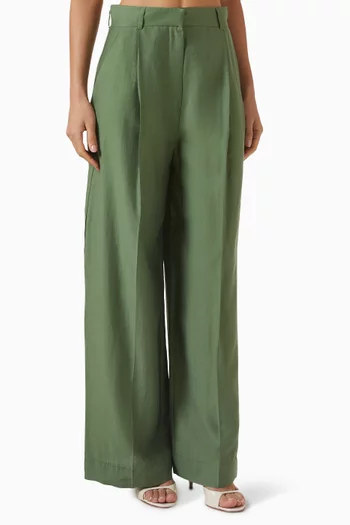 Straight Leg Pants in Tencel-blend