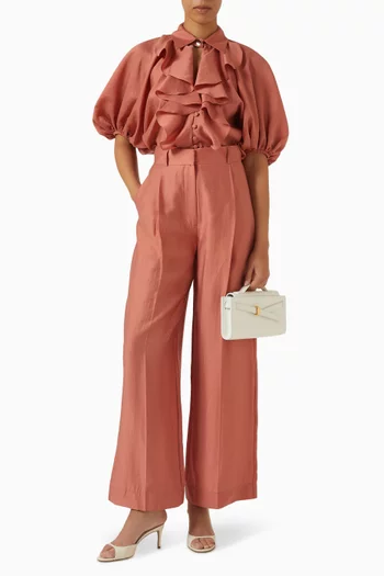 Straight Leg Pants in Tencel-blend