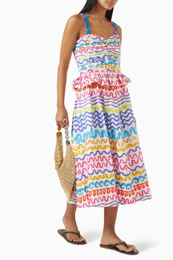 Serpentine Dress in Cotton-blend