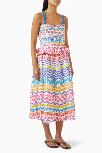 Serpentine Dress in Cotton-blend