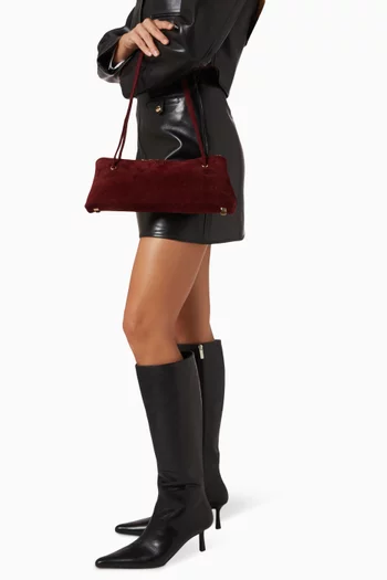 Leslie Medium Shoulder Bag in Suede