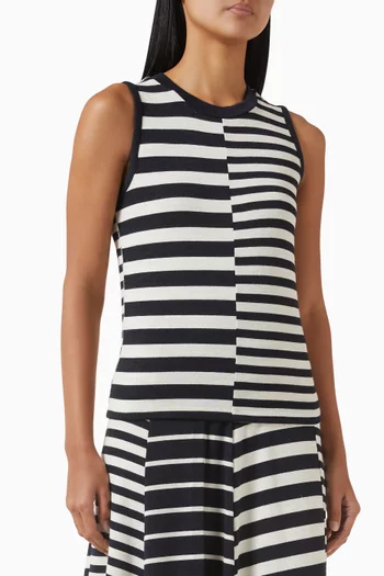 Knit Mixed Stripe Tank Top