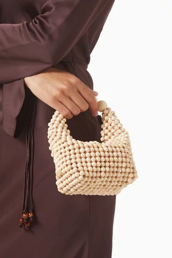 حقيبة جودي صغيرة بيد علوية مزينة بخرز