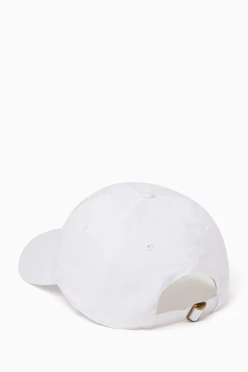 Serif Logo Baseball Cap in Cotton