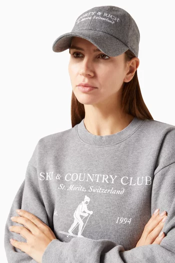 Signature Logo Baseball Cap in Wool