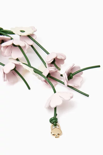 Charmed Flower Bag Charm in Leather