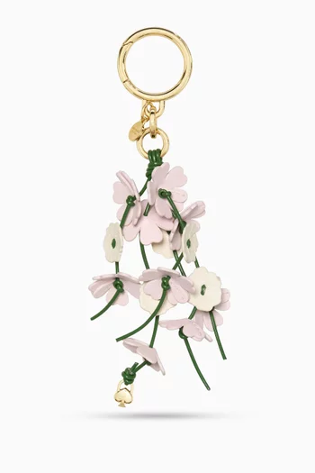 Charmed Flower Bag Charm in Leather