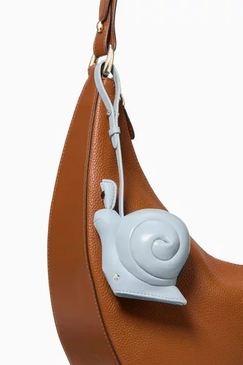 Snail Bag Charm in Leather