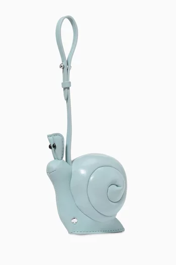 Snail Bag Charm in Leather