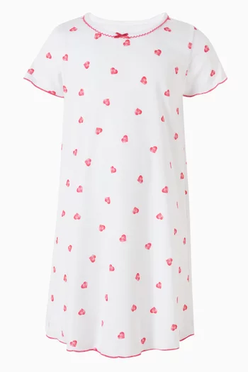 Heart Print Night Dress