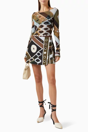 Vivara-print Top in Tulle