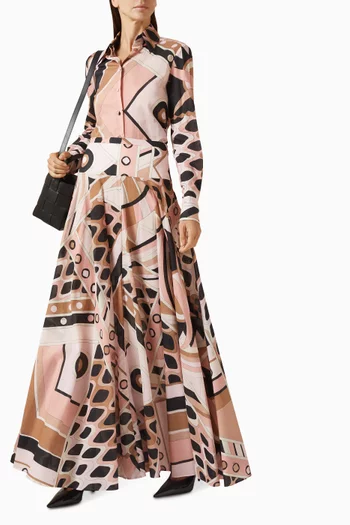 Vivara-print Shirt in Cotton Muslin