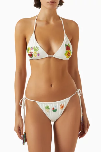 Gilli Beaded Triangle Bikini Top