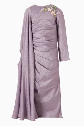 Ruched Cape Dress
