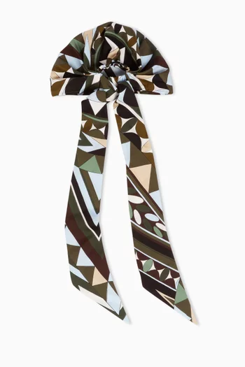 Printed Bandana Hat in Silk Twill