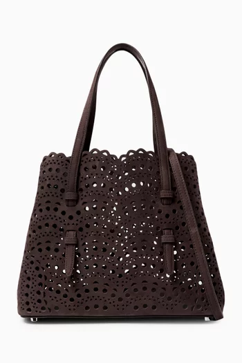 Mina 25 Tote Bag in Perforated Nubuck Leather