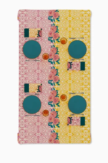 مفرش طاولة دام دام ليلاك جولد قطن، 140 × 240 سم