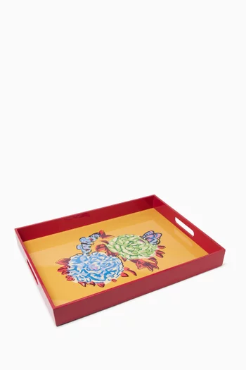صينية كوين بنقشة زهور، 45 × 34 سم