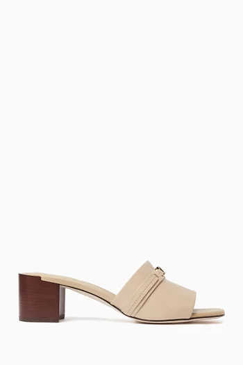 T Timeless Mule Sandals in Leather
