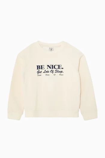 سويت شيرت بطبعة Be Nice