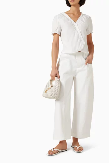 Cross Frill Top in Organic Cotton